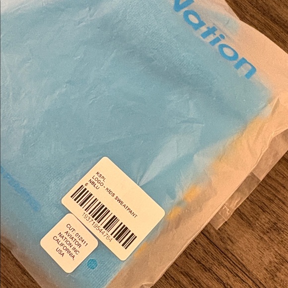 NEW [Aviator Nation] Sweats Casual Sweatpants Joggers in Neon Blue Youth 6 - Picture 13 of 13